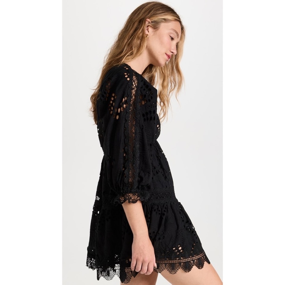 Waimari Amante Black Eyelet Mini Dress - Picture 5 of 13
